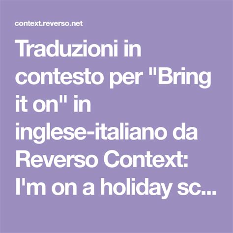 reverso context italiano inglese